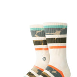 Stance Brong Crew Socks for Men in Vintage White