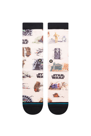 Stance Return of the Jedi Crew Socks for Men in Sand