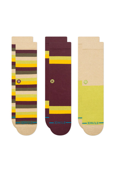 Stance Upstate Crew Socks 3 Pack for Men in Green