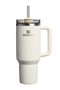 Stanley Quencher H2.0 Fluted 40 oz Tumbler in Cream Gloss