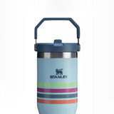 Stanley 30oz The Varsity IceFlow Flip Straw Tumbler in Seafoam Stripe