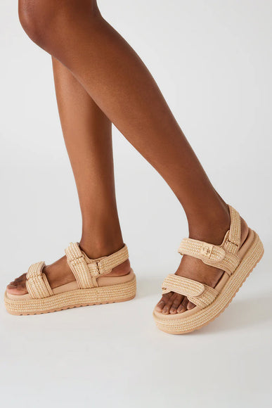 Steve Madden BigMona Raffia Sandals for Women in Natural