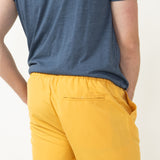 5.5 Poly Volley Shorts for Men in Gold 