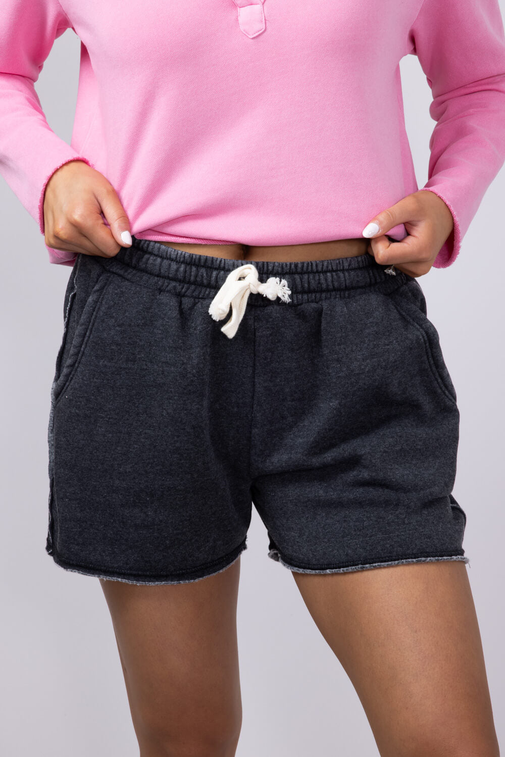 Super Soft Lounge Shorts for Women in Black | DZ24C274-BLACK – Glik's