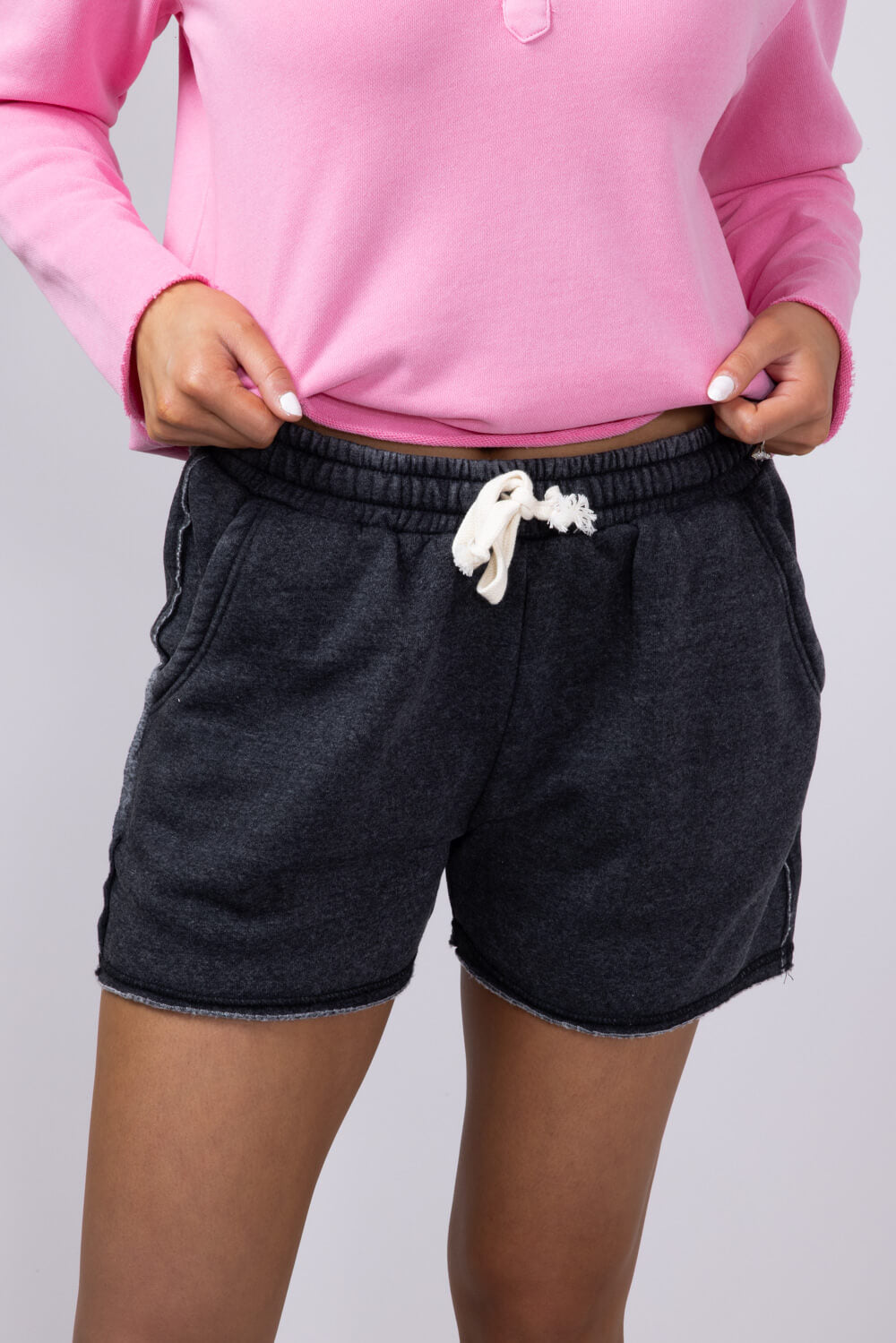 Super Soft Lounge Shorts for Women in Black | DZ24C274-BLACK – Glik's