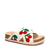 Dirty Laundry Tacoma Cherry Crochet Platform Sandals for Women in Red