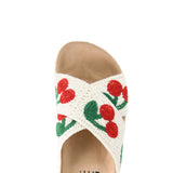 Dirty Laundry Tacoma Cherry Crochet Platform Sandals for Women in Red