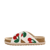 Dirty Laundry Tacoma Cherry Crochet Platform Sandals for Women in Red