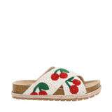 Dirty Laundry Tacoma Cherry Crochet Platform Sandals for Women in Red