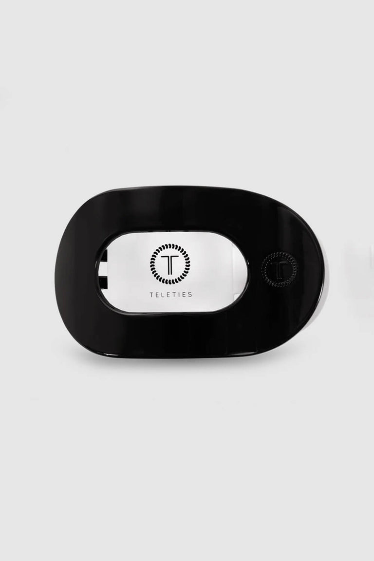 Teleties Medium Flat Round Hair Clip in Black | TT-FCM01-002 – Glik's