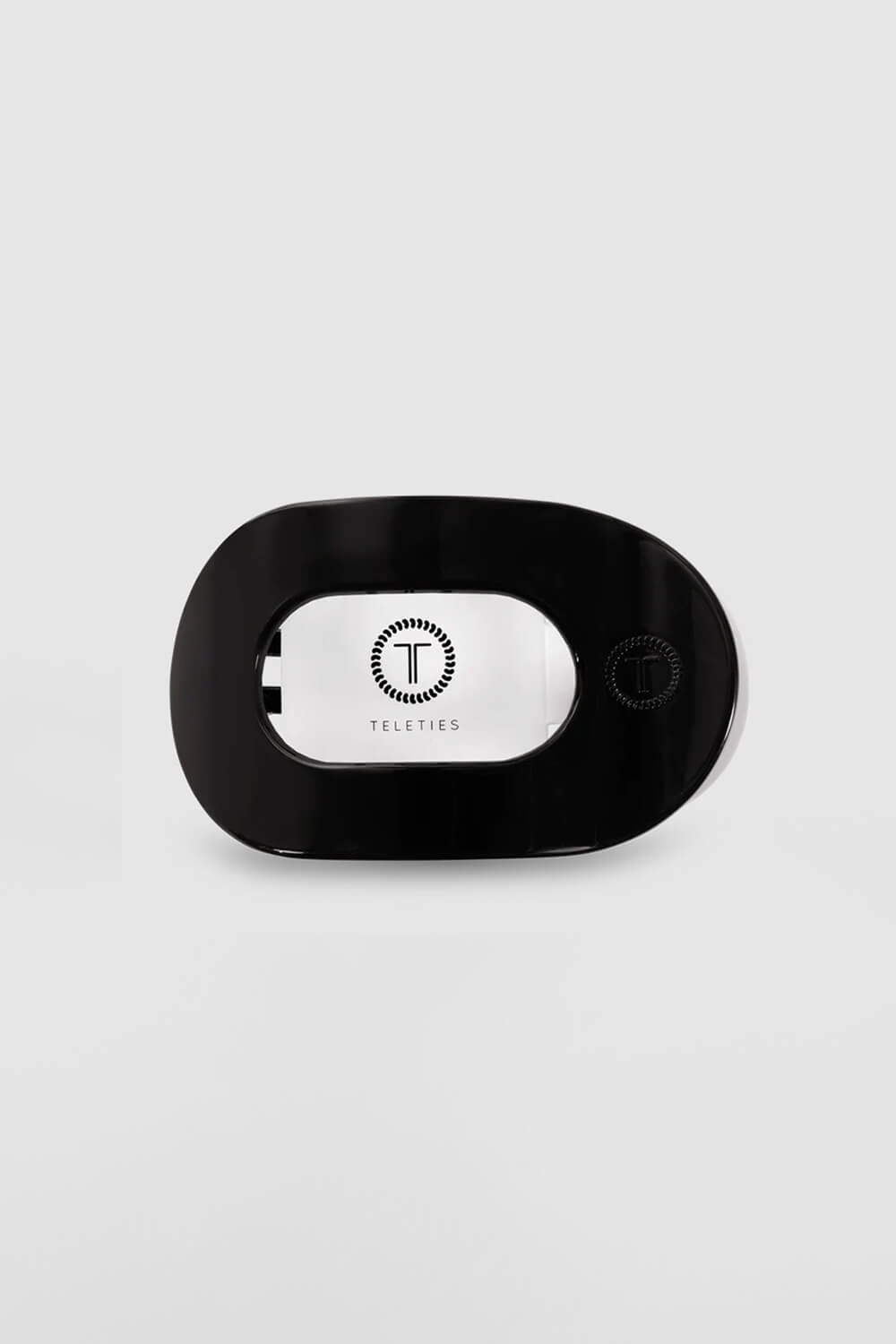 Teleties Small Flat Round Clip in Black