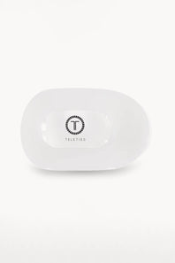 Teleties Medium Flat Round Clip in White