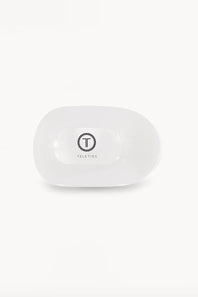Teleties Small Flat Round Clip in White