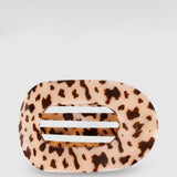 Teleties Large Flat Round Hair Clip in Blonde Tortoise