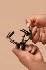 Teleties Large Open Claw Hair Clip in Tortoise Brown