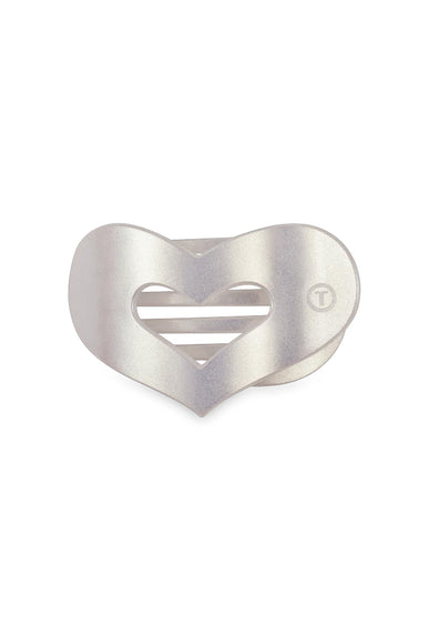 Teleties Medium Heart Flat Clip in Mother of Pearl