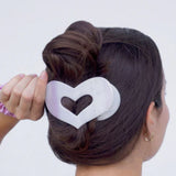 Teleties Medium Heart Flat Clip in Mother of Pearl