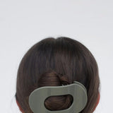 Teleties Large Flat Round Clip in Sage