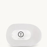 Teleties Large Flat Round Clip in White
