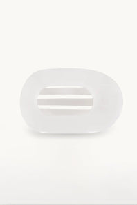Teleties Large Flat Round Clip in White