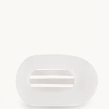 Teleties Large Flat Round Clip in White