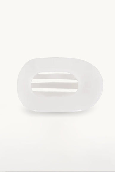 Teleties Large Flat Round Clip in White