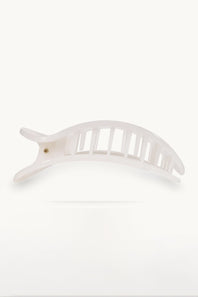 Teleties Large Flat Round Clip in White