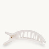 Teleties Large Flat Round Clip in White