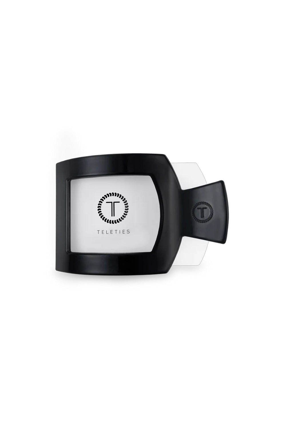 Teleties Medium Flat Square Hair Clip in Black