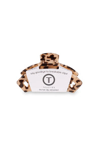 Teleties Medium Open Claw Hair Clip in Blonde Tortoise