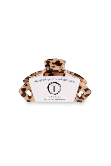 Teleties Medium Open Claw Hair Clip in Blonde Tortoise