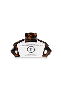 Teleties Medium Open Claw Hair Clip in Tortoise Brown
