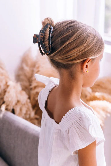Teleties Medium Open Claw Hair Clip in Tortoise Brown