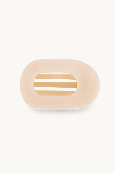 Teleties Medium Flat Round Hair Clip in Beige