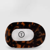 Teleties Large Flat Round Clip in Tortoise