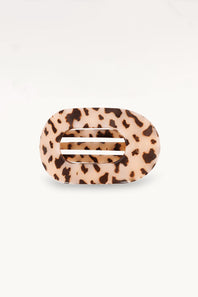 Teleties Small Flat Round Hair Clip in Blonde Tortoise
