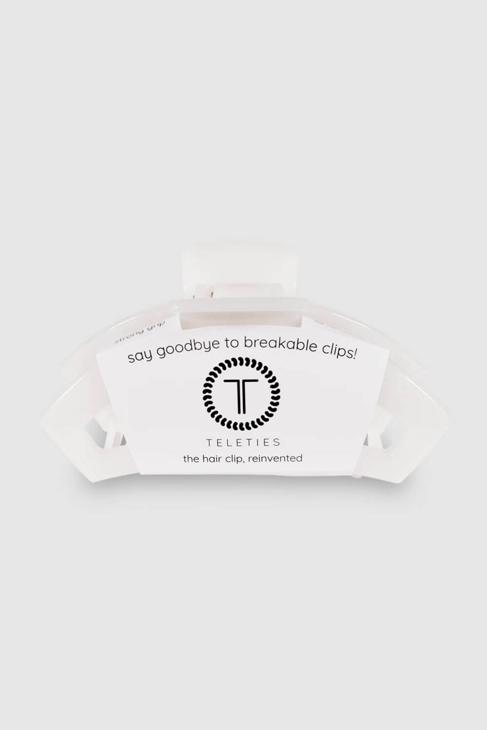 Teleties Large Open Claw Clip in White