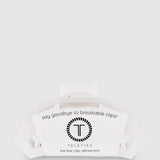 Teleties Large Open Claw Clip in White