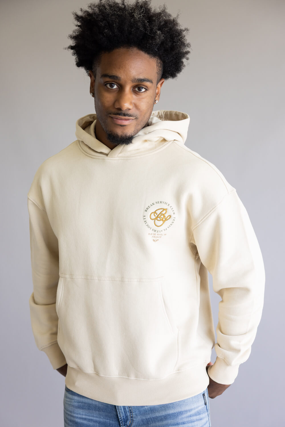 Tennis Club Hoodie for Men in Sand
