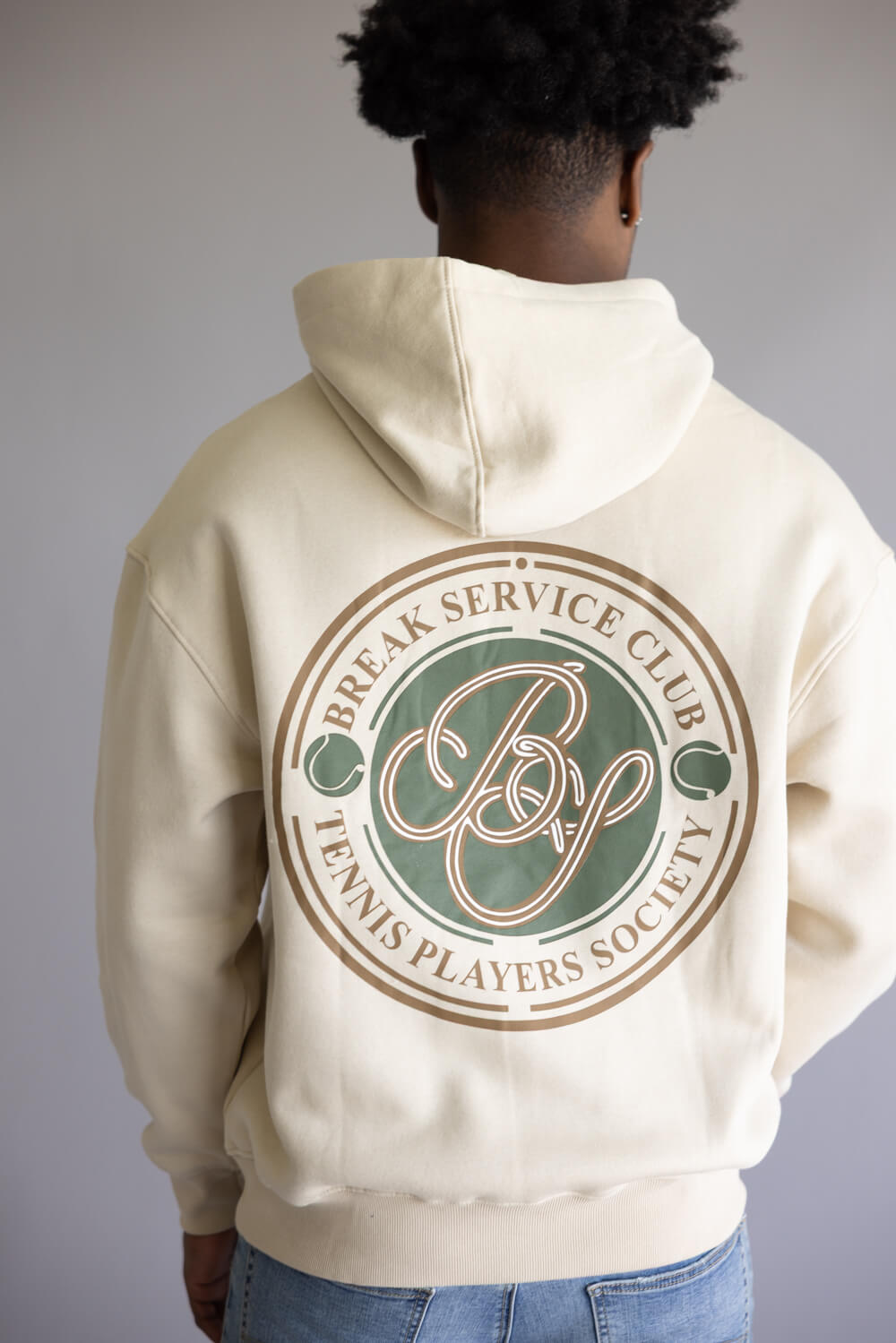 Denim & Flower Tennis Club Hoodie for Men in Sand | CSWS-C548 – Glik's