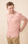 Textured Button Up Shirt for Men in Mauve