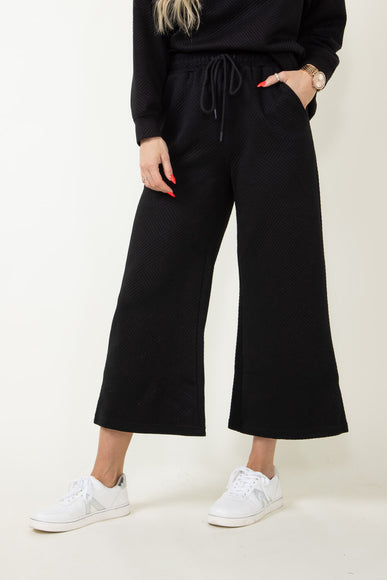 Womens cropped wide clearance leg trousers