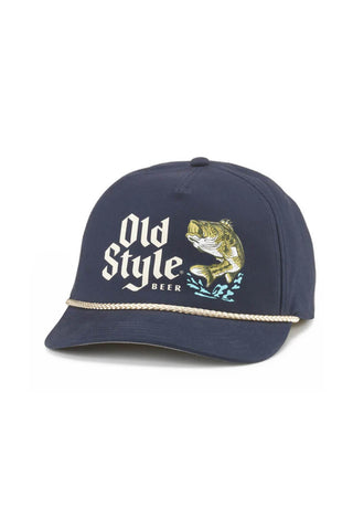 American Needle Old Style Fish Duck Canvas Cappy Hat for Men in Blue