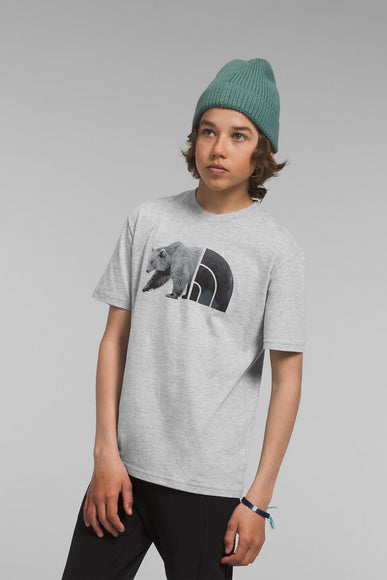 The North Face Youth Graphic T-Shirt for Boys in Grey Heather