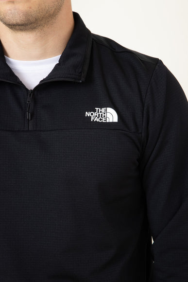 The North Face Cedar Trail Grid Fleece 1/4 Zip for Men in Black