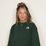 The North Face Evolution Oversized Crew Sweatshirt for Women in Green