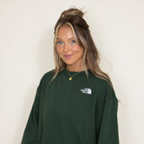 The North Face Evolution Oversized Crew Sweatshirt for Women in Green