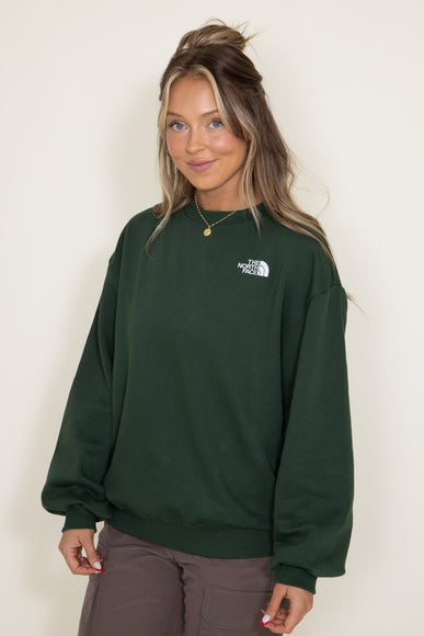 The North Face Evolution Oversized Crew Sweatshirt for Women in Green