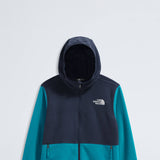 The North Face Youth Glacier Full Zip Hoodie in Dusk Blue