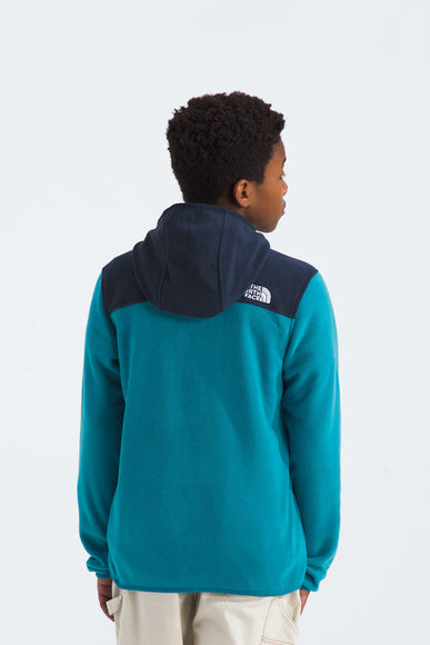 The North Face Youth Glacier Full Zip Hoodie in Dusk Blue